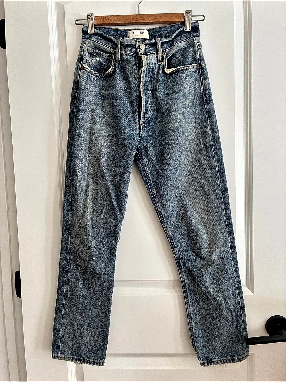AGOLDE Riley Straight Leg Jeans Waist 23 Blue
